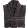 mens shawl collar fleece bathrobe custom luxury bathrobe